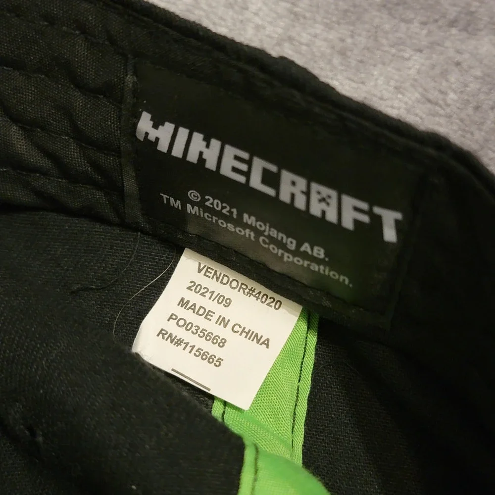 Minecraft Snapback Hat Kids OSFM Black Excellent Creeper TNT 
